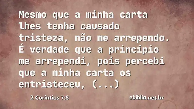 2 Coríntios 7:8