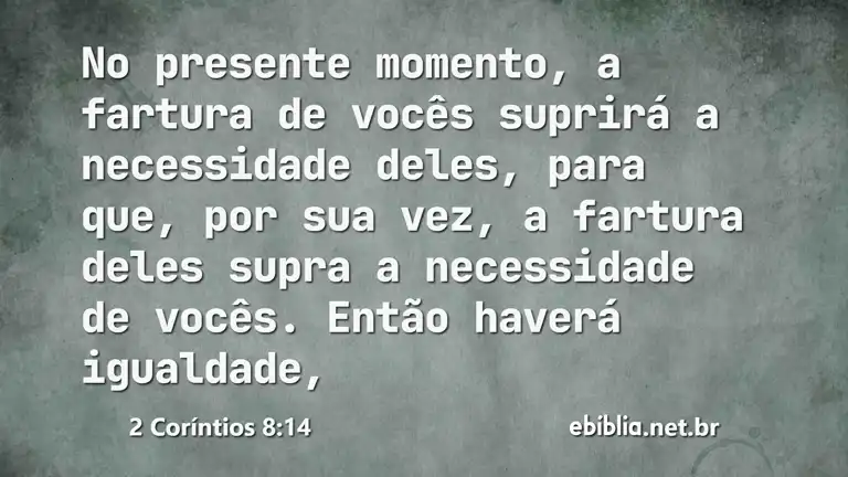 2 Coríntios 8:14