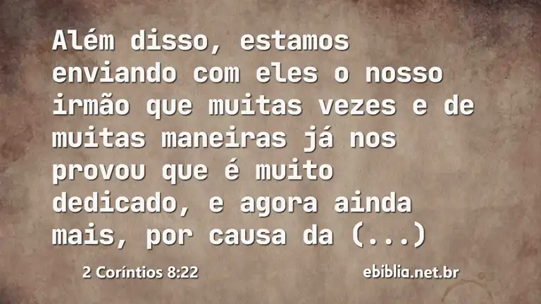 2 Coríntios 8:22