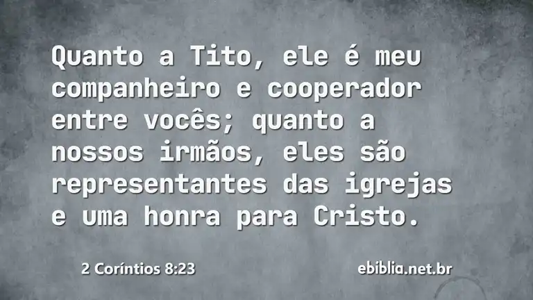 2 Coríntios 8:23