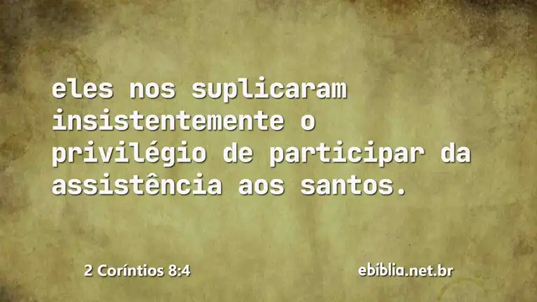 2 Coríntios 8:4