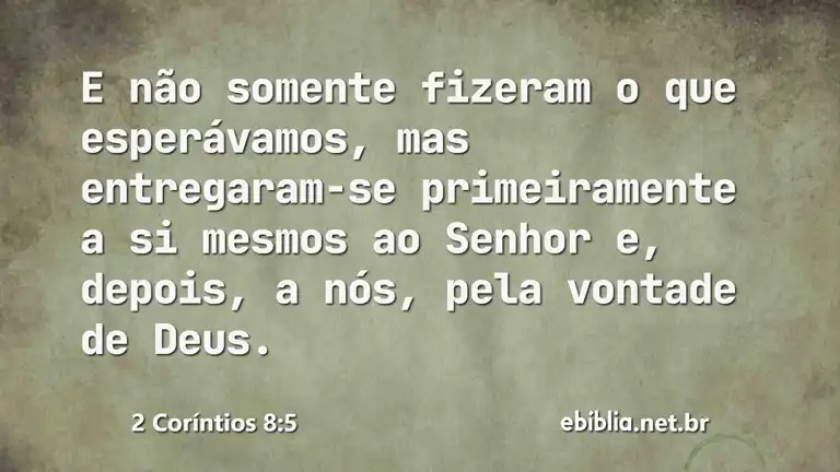 2 Coríntios 8:5