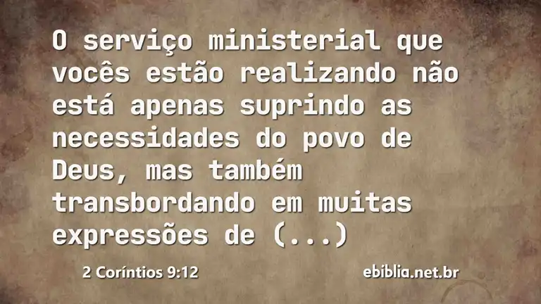 2 Coríntios 9:12