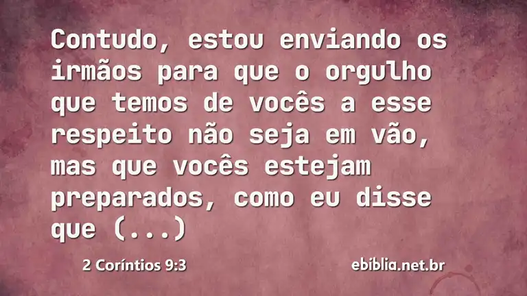 2 Coríntios 9:3