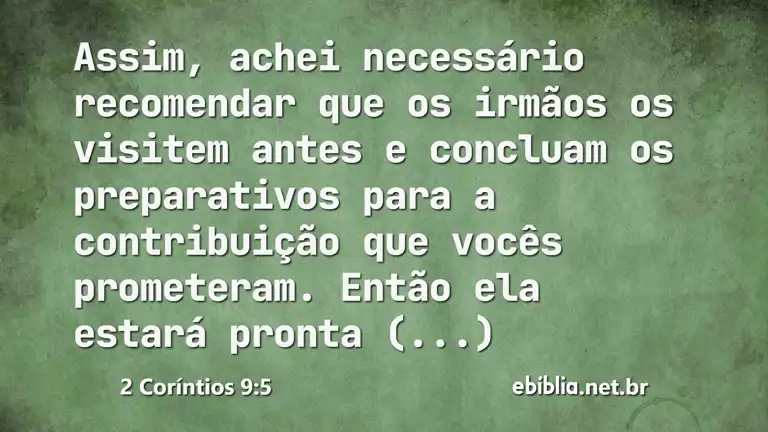 2 Coríntios 9:5