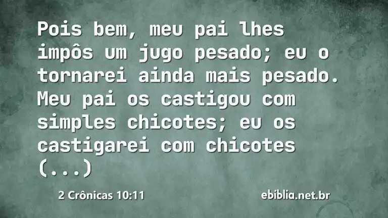 2 Crônicas 10:11