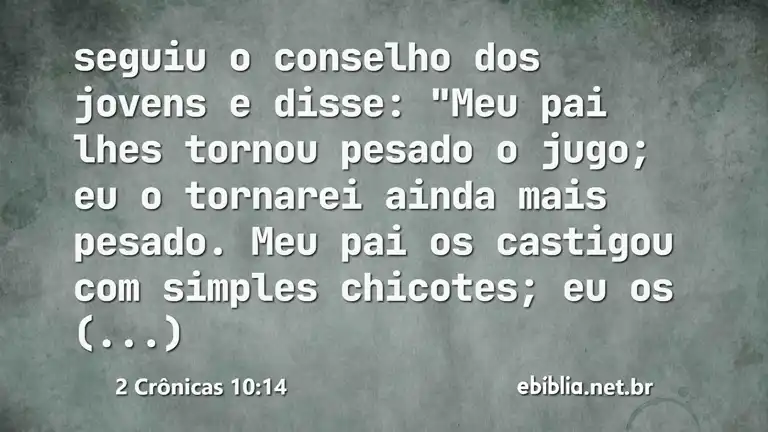 2 Crônicas 10:14