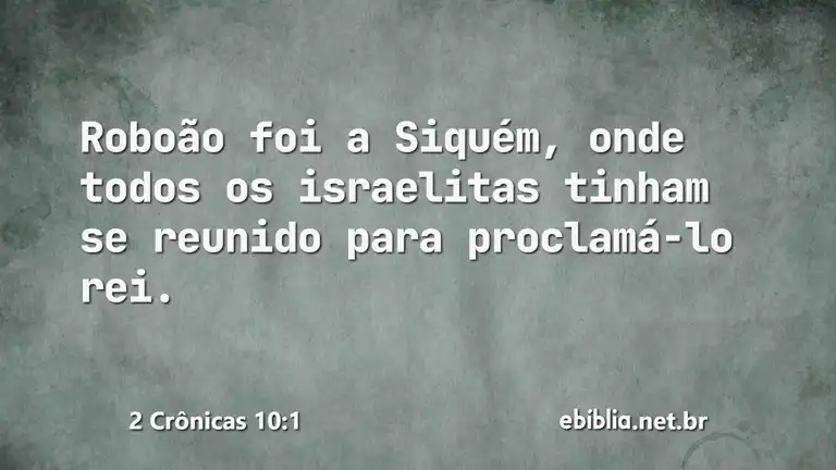 2 Crônicas 10:1