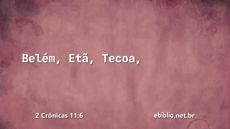 2 Crônicas 11:6