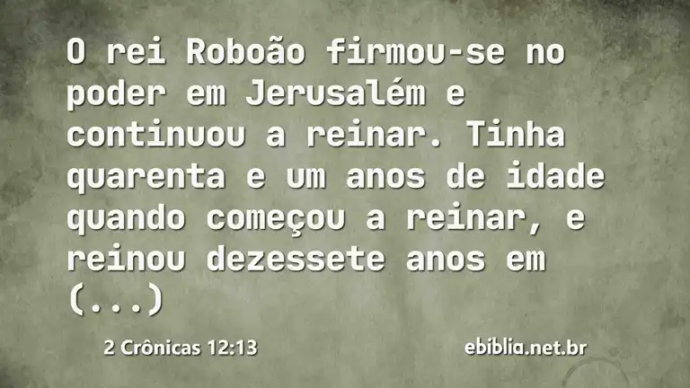 2 Crônicas 12:13