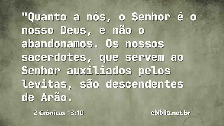 2 Crônicas 13:10