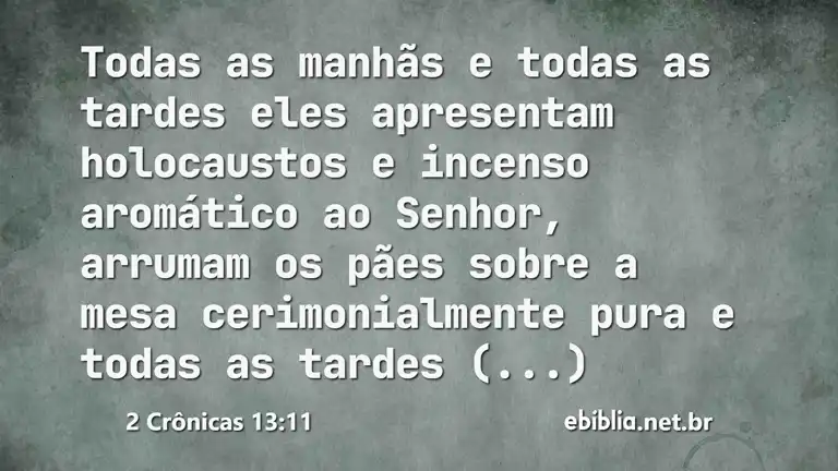 2 Crônicas 13:11