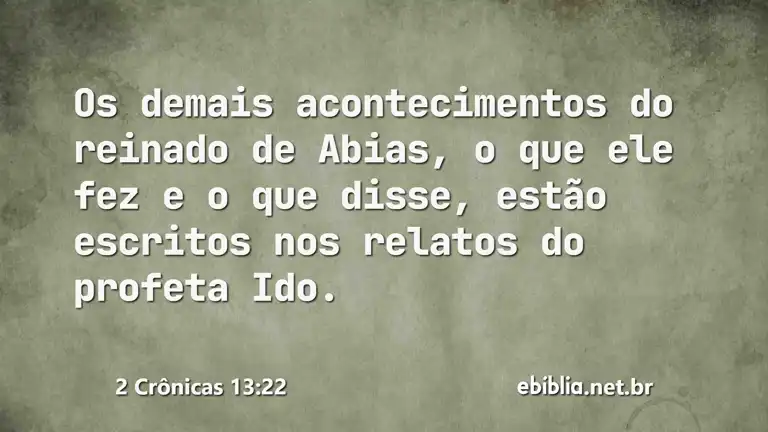 2 Crônicas 13:22