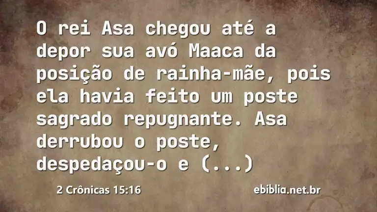 2 Crônicas 15:16