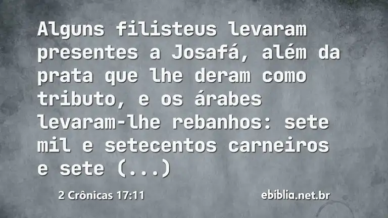 2 Crônicas 17:11