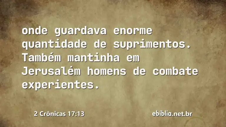 2 Crônicas 17:13