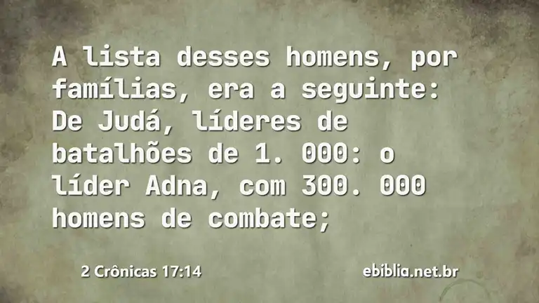 2 Crônicas 17:14