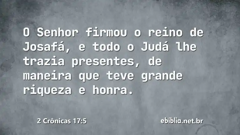 2 Crônicas 17:5