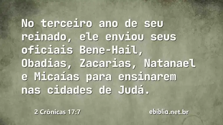 2 Crônicas 17:7