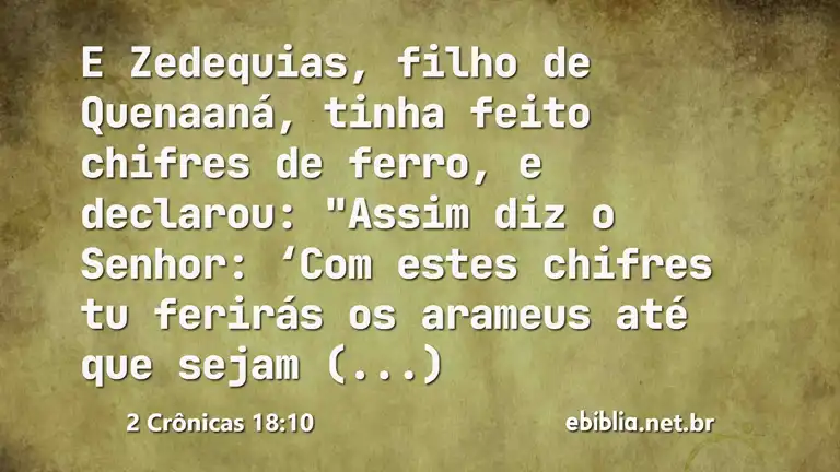 2 Crônicas 18:10