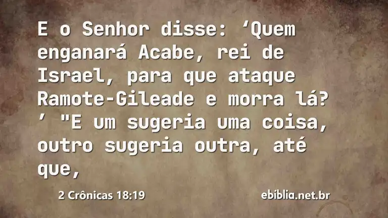 2 Crônicas 18:19