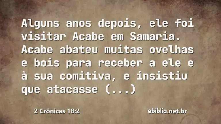 2 Crônicas 18:2