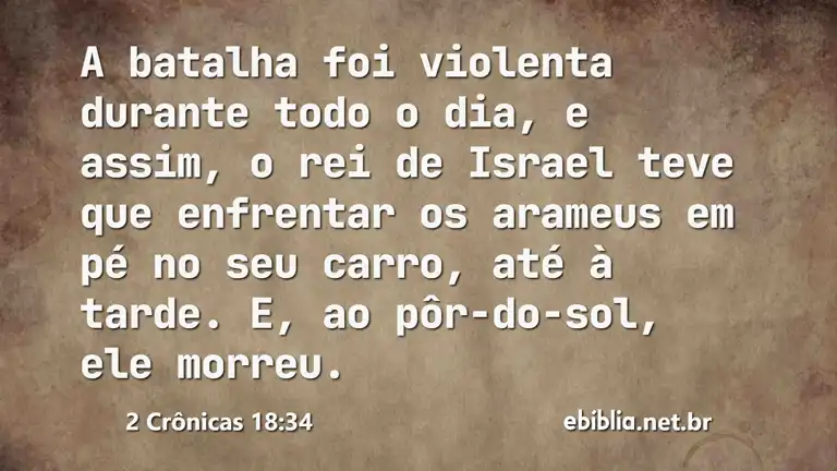 2 Crônicas 18:34