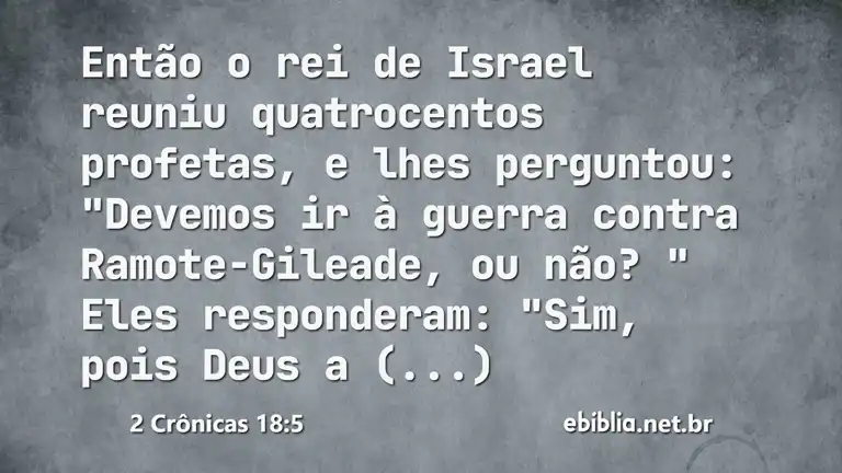 2 Crônicas 18:5