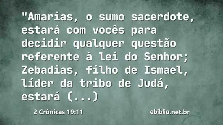 2 Crônicas 19:11