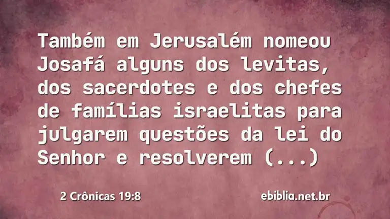 2 Crônicas 19:8