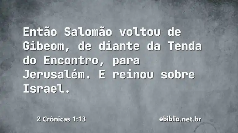 2 Crônicas 1:13