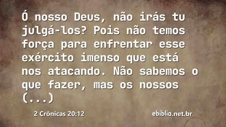 2 Crônicas 20:12