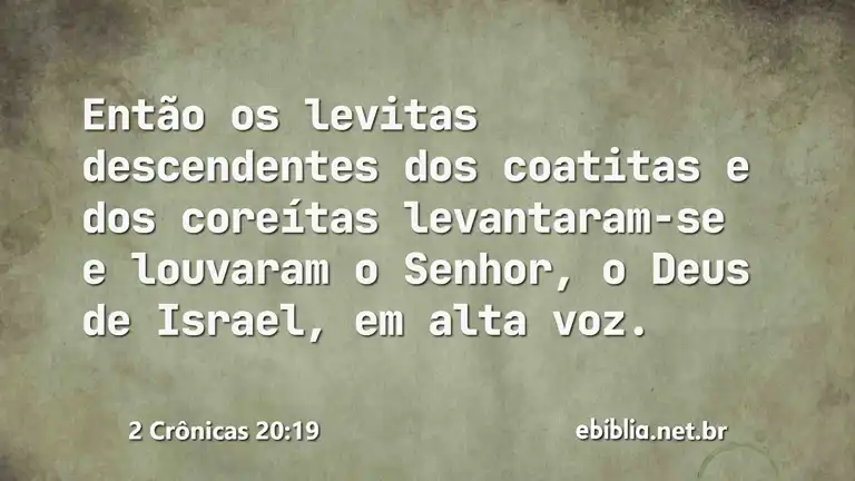 2 Crônicas 20:19