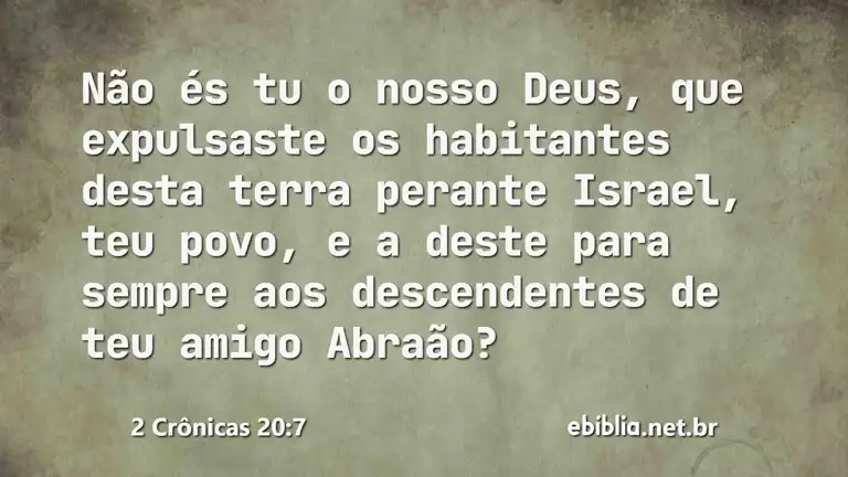 2 Crônicas 20:7