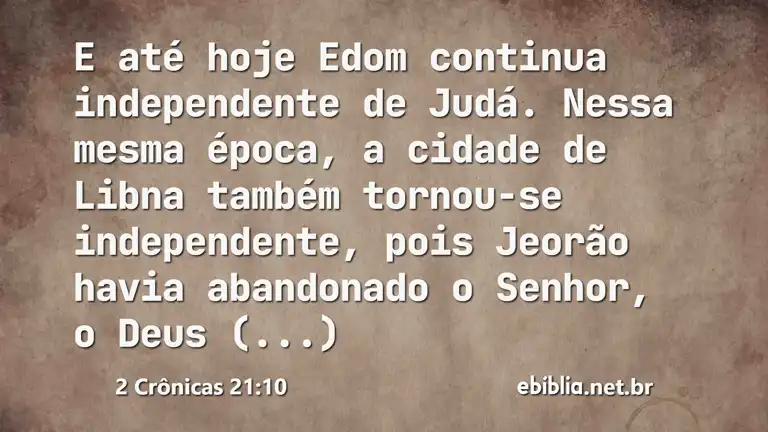 2 Crônicas 21:10