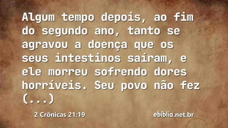 2 Crônicas 21:19