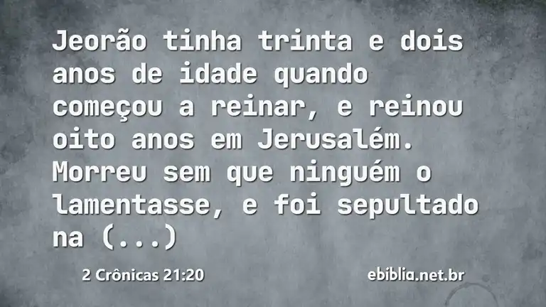 2 Crônicas 21:20