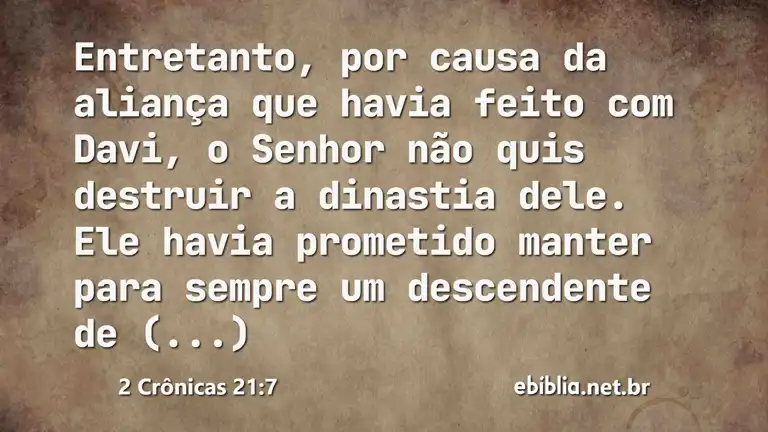 2 Crônicas 21:7