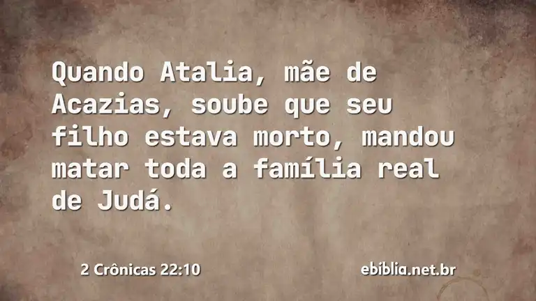 2 Crônicas 22:10