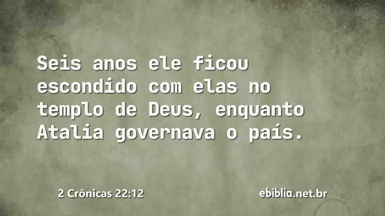 2 Crônicas 22:12