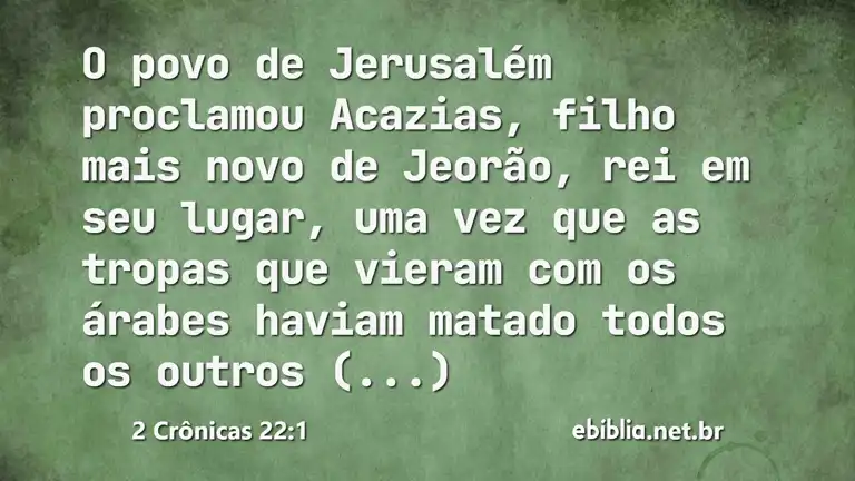 2 Crônicas 22:1