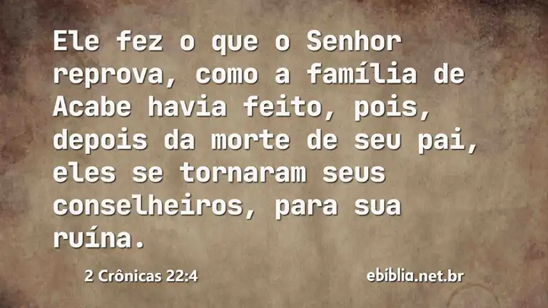 2 Crônicas 22:4