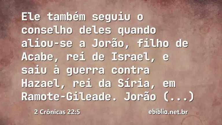 2 Crônicas 22:5