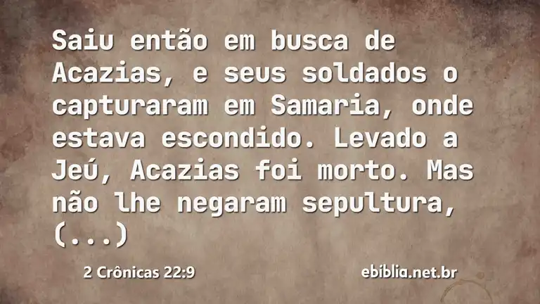 2 Crônicas 22:9