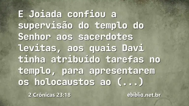 2 Crônicas 23:18