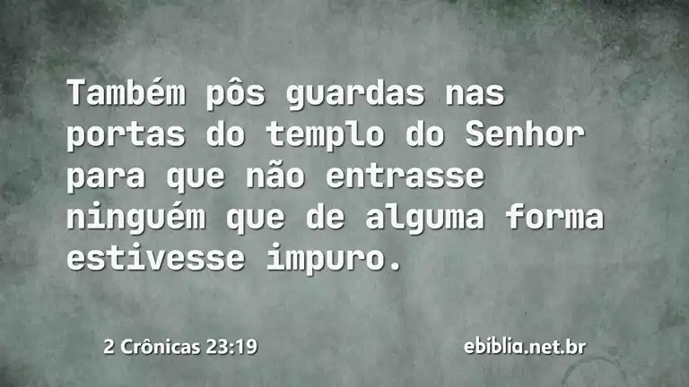 2 Crônicas 23:19