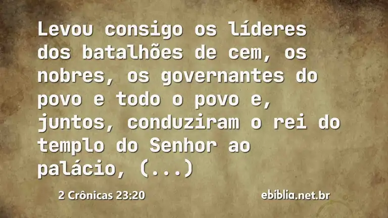 2 Crônicas 23:20