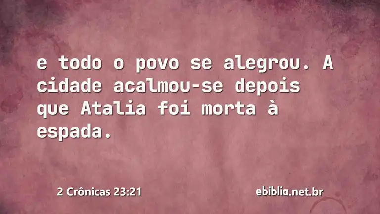 2 Crônicas 23:21