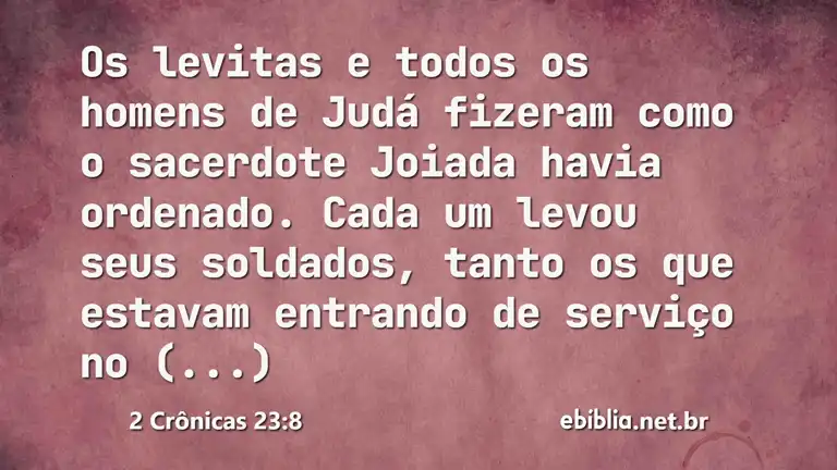 2 Crônicas 23:8