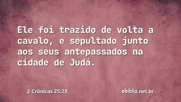 2 Crônicas 25:28